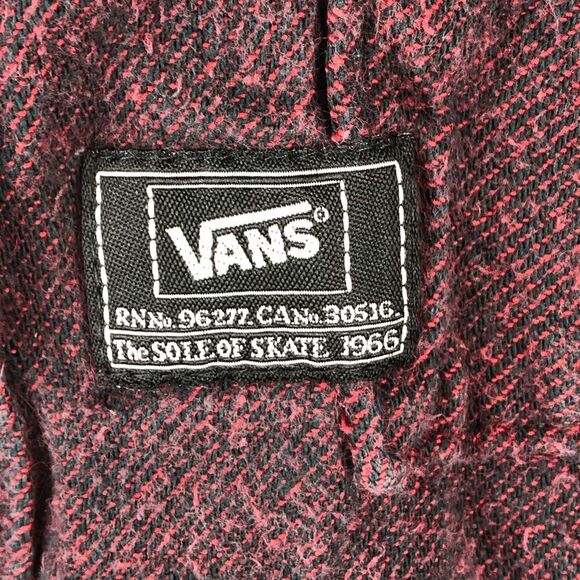 Vans Maroon Long Sleeve Flannel Men's Sz Large - Picture 5 of 12
